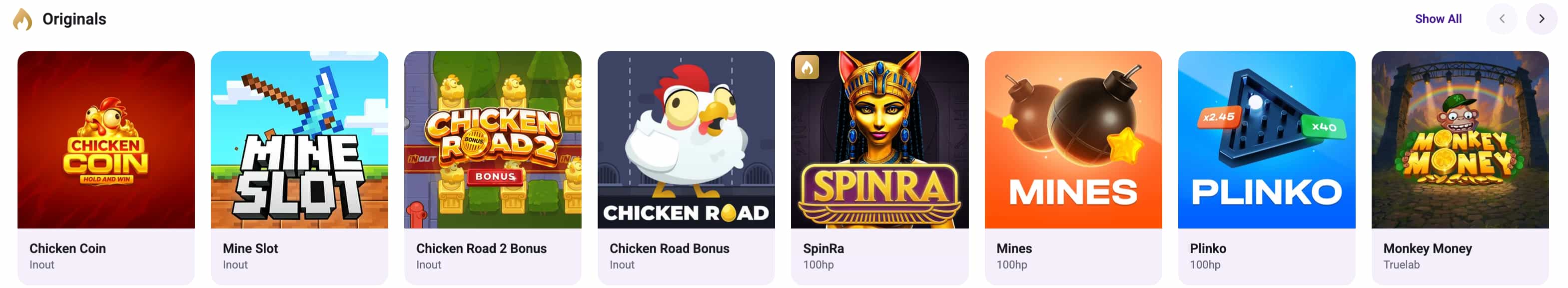 CrownSlots Casino Games
